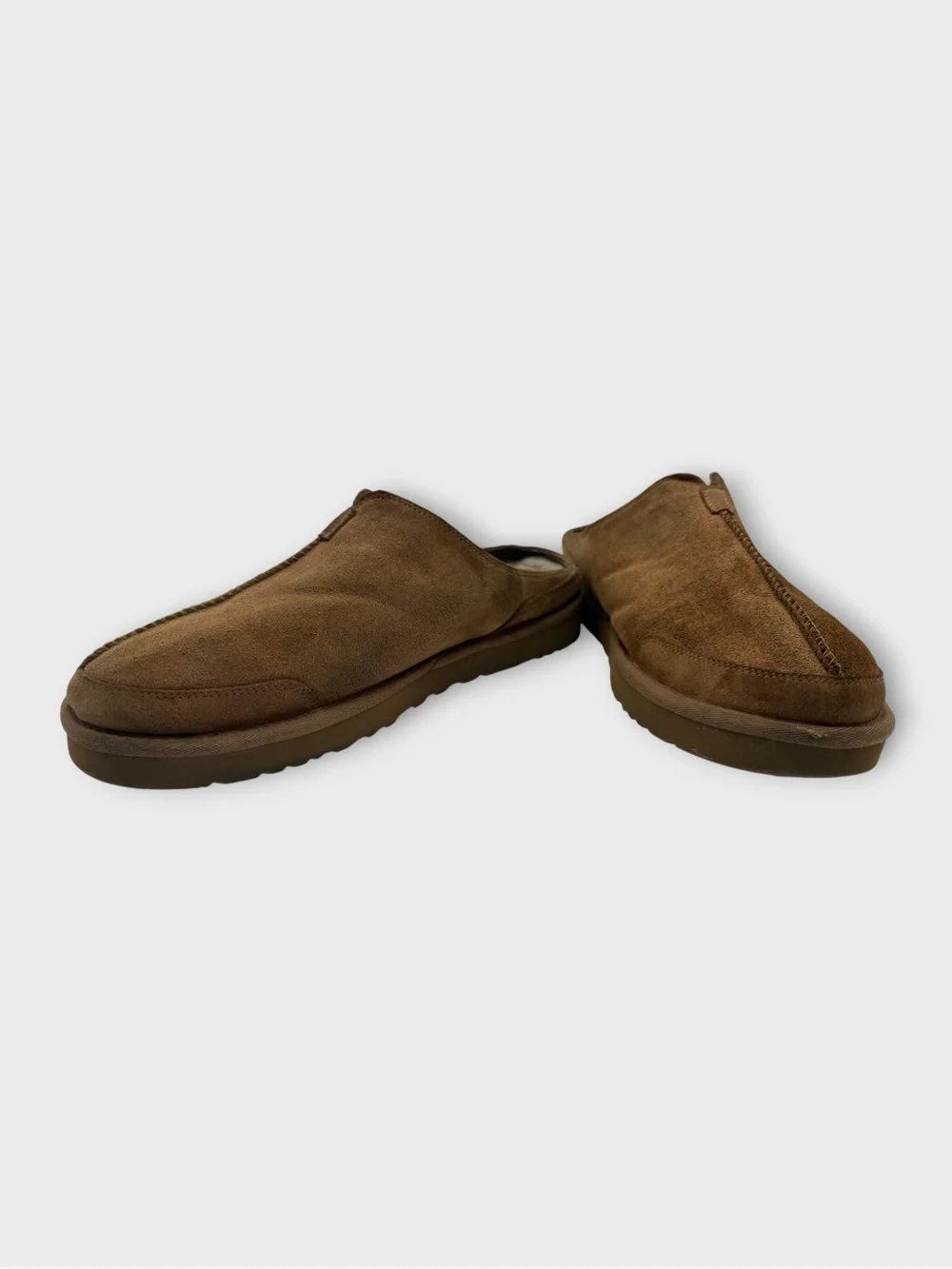 UGG Mens Marcman Fur Lined Suede Slip On Clog Size 12 Style Fair Condition